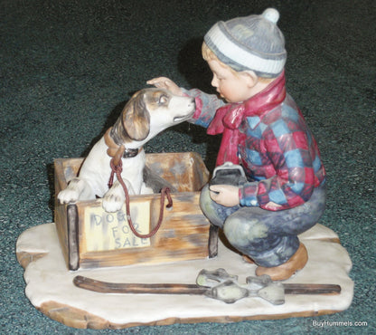 A Boy Meets His Dog Norman Rockwell Four Seasons: Winter With Original Box!