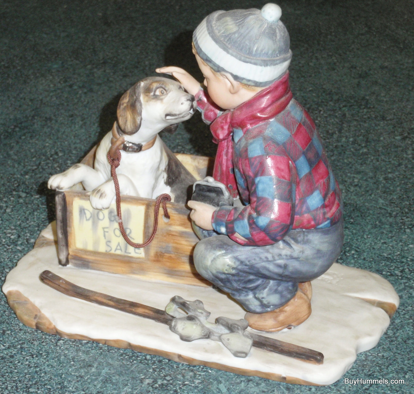 A Boy Meets His Dog Norman Rockwell Four Seasons: Winter With Original Box!