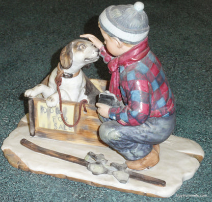 A Boy Meets His Dog Norman Rockwell Four Seasons: Winter With Original Box!