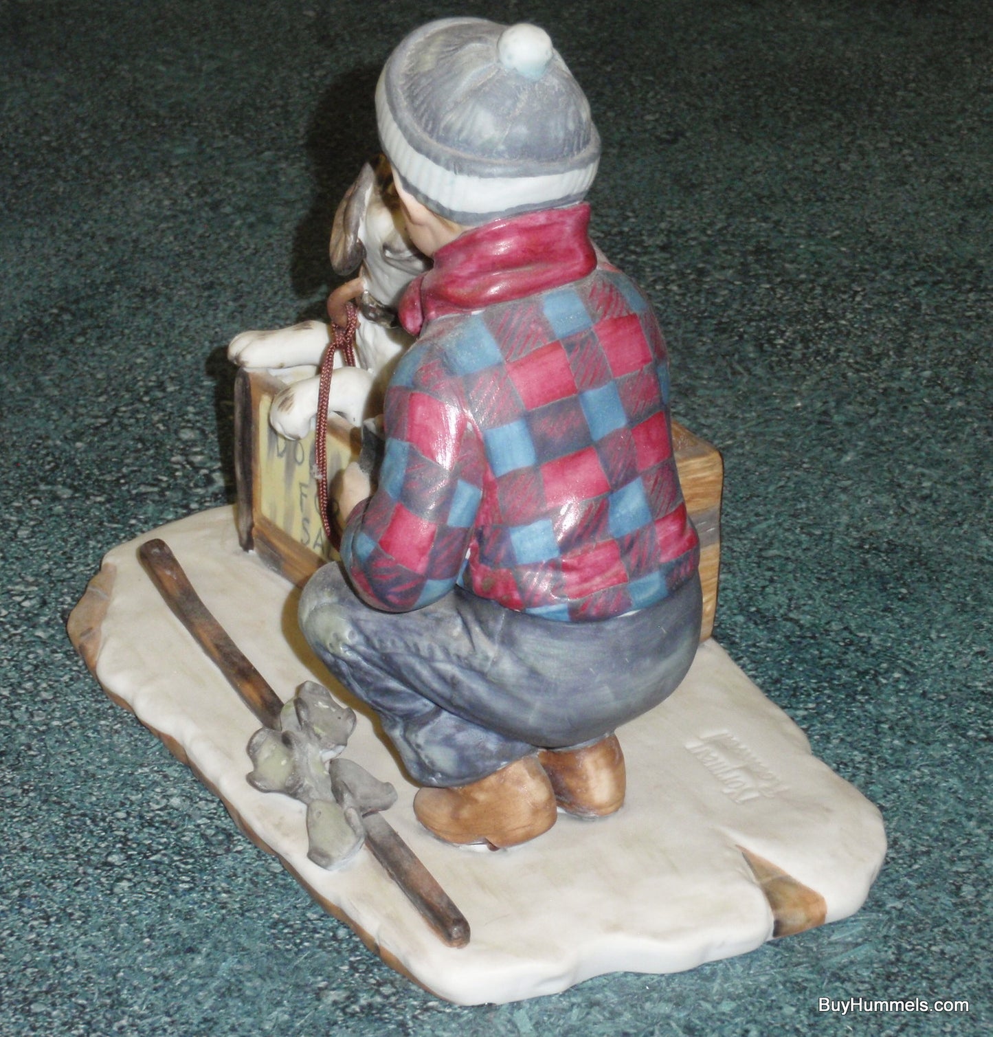 A Boy Meets His Dog Norman Rockwell Four Seasons: Winter With Original Box!