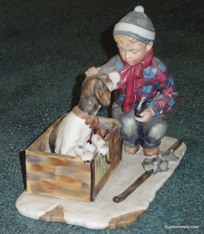 A Boy Meets His Dog Norman Rockwell Four Seasons: Winter With Original Box!