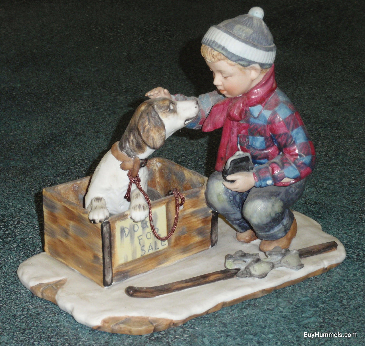 A Boy Meets His Dog Norman Rockwell Four Seasons: Winter With Original Box!
