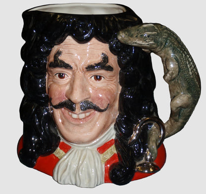 "Captain Hook" Peter Pan Royal Doulton Character Jug Of The Year D6947 (6.75")