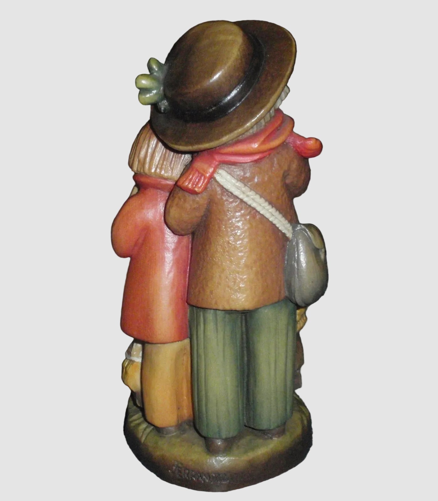 "Adoration Of Christ" ANRI Woodcarving Nativity Figurine #651-530 - Signed (6")
