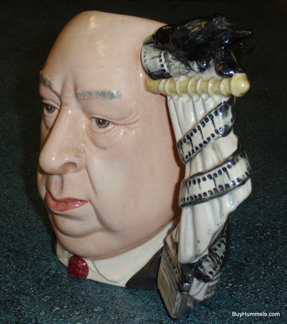 Alfred Hitchcock Royal Doulton Character Jug D6987 With The Birds Handle