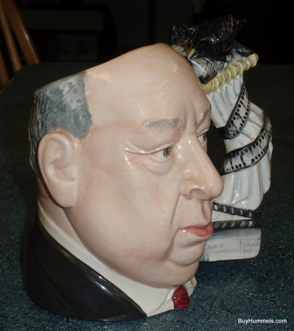 Alfred Hitchcock Royal Doulton Character Jug D6987 With The Birds Handle