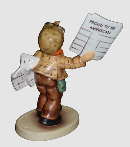 "Extra! Extra!" God Bless America Goebel Hummel Figurine #2113 - TMK-8 (5")
