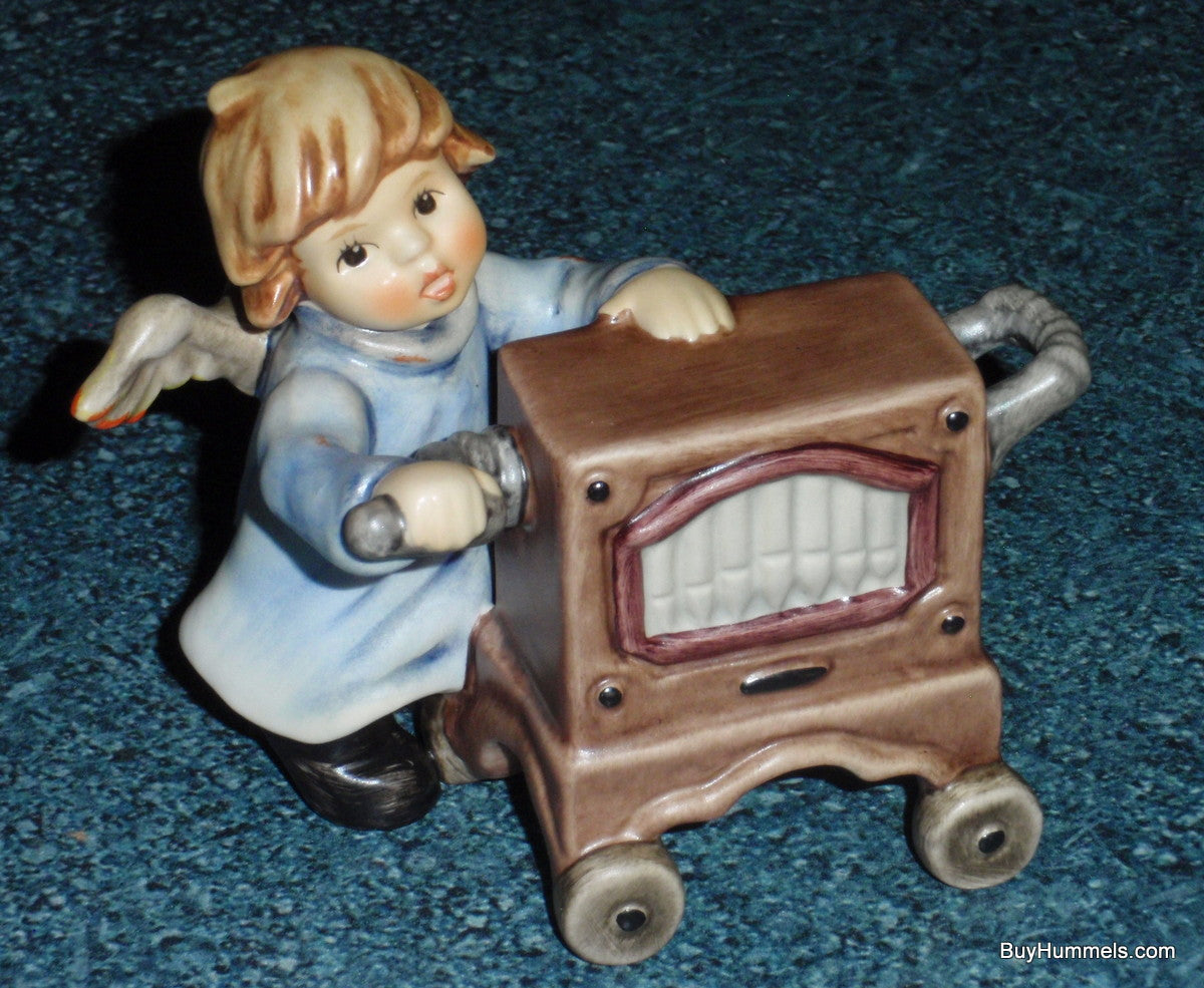 "Sounds Of Joy" Goebel Hummel Angel Figurine #2135/F - Angel In Blue Dress Making Music!