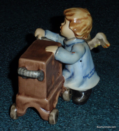 "Sounds Of Joy" Goebel Hummel Angel Figurine #2135/F - Angel In Blue Dress Making Music!