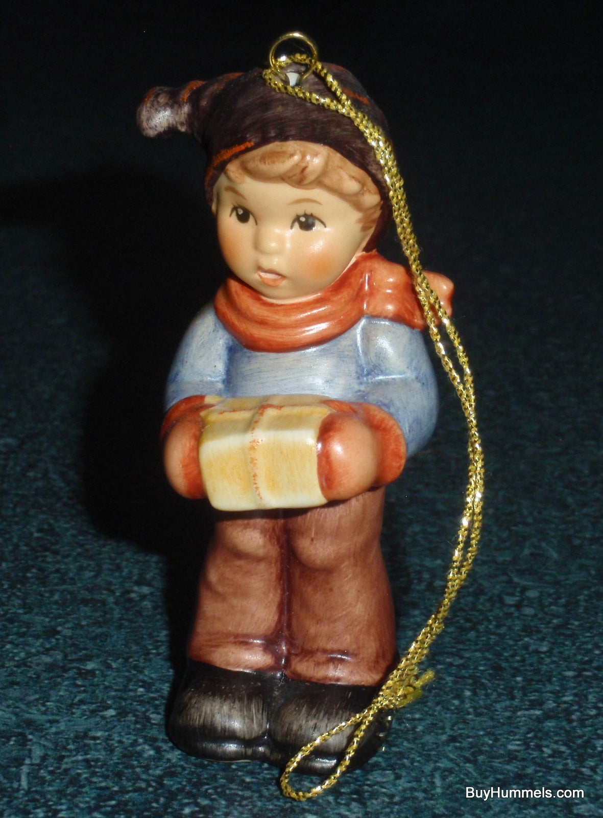 Goebel M.I. Hummel For Me? Ornament Boy with Christmas Gift 2067/B/O - CUTE GIFT