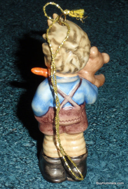 Goebel Hummel Christmas Gift Ornament 2074/A/O - Little Boy With Teddy Bear!