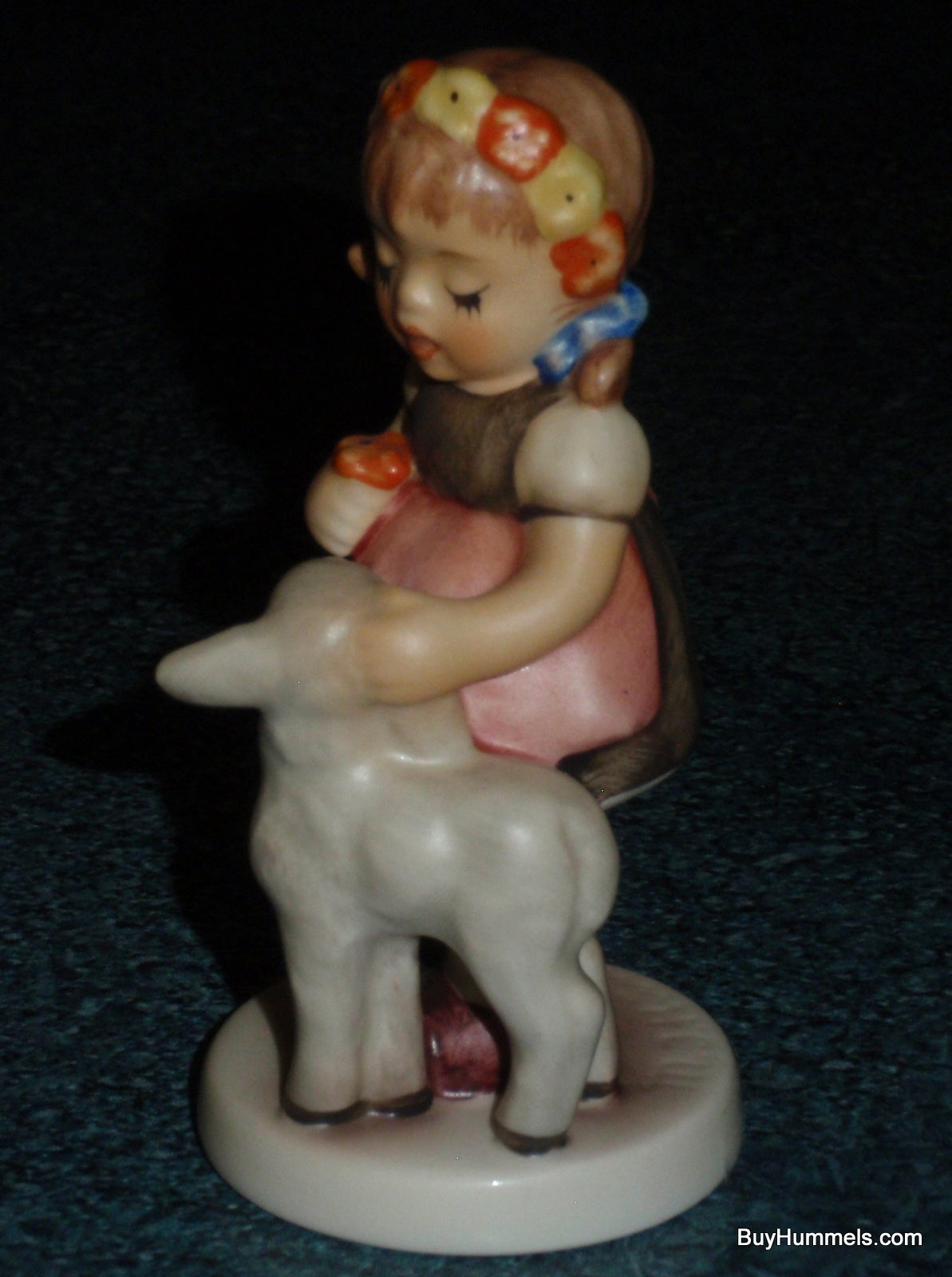 Goebel Hummel Figurine "Springtime Friends" #2230 - Girl With Flower And Baby Lamb!