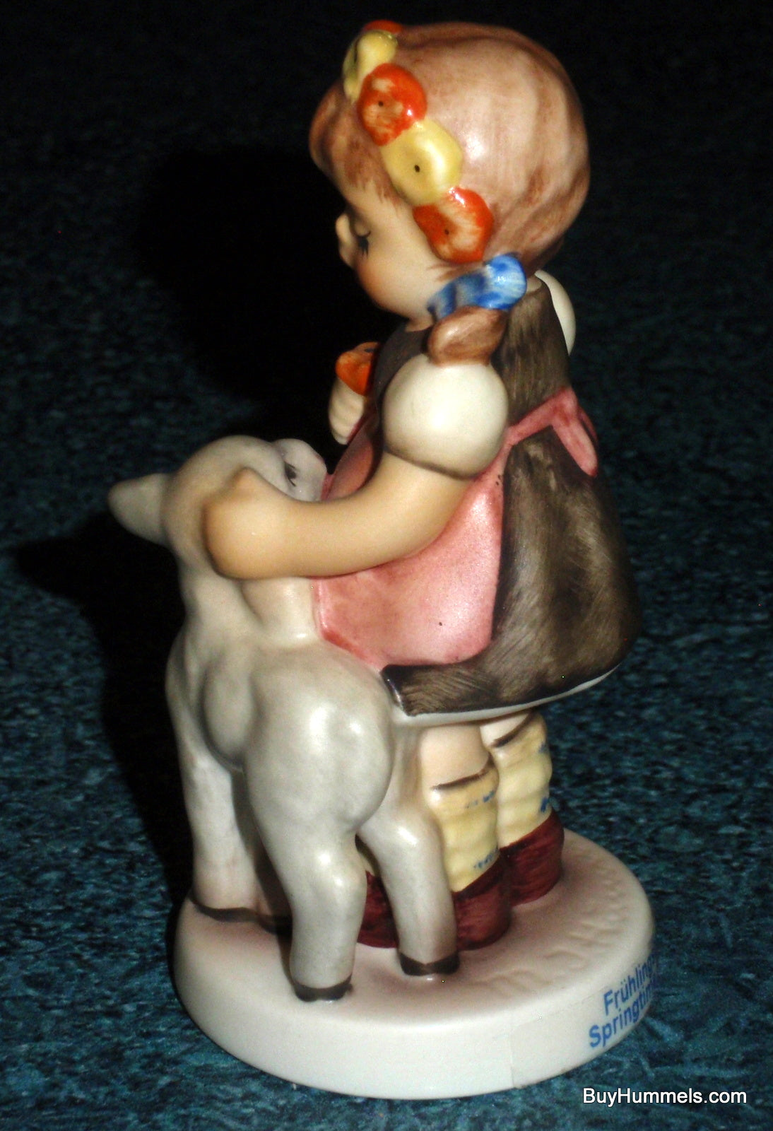 Goebel Hummel Figurine "Springtime Friends" #2230 - Girl With Flower And Baby Lamb!