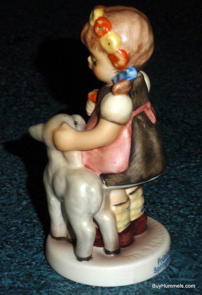 Goebel Hummel Figurine "Springtime Friends" #2230 - Girl With Flower And Baby Lamb!