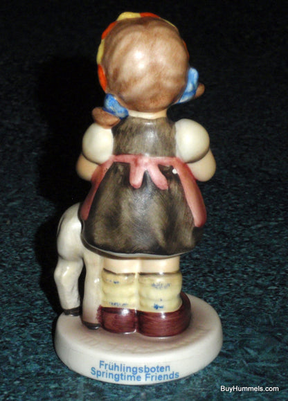 Goebel Hummel Figurine "Springtime Friends" #2230 - Girl With Flower And Baby Lamb!