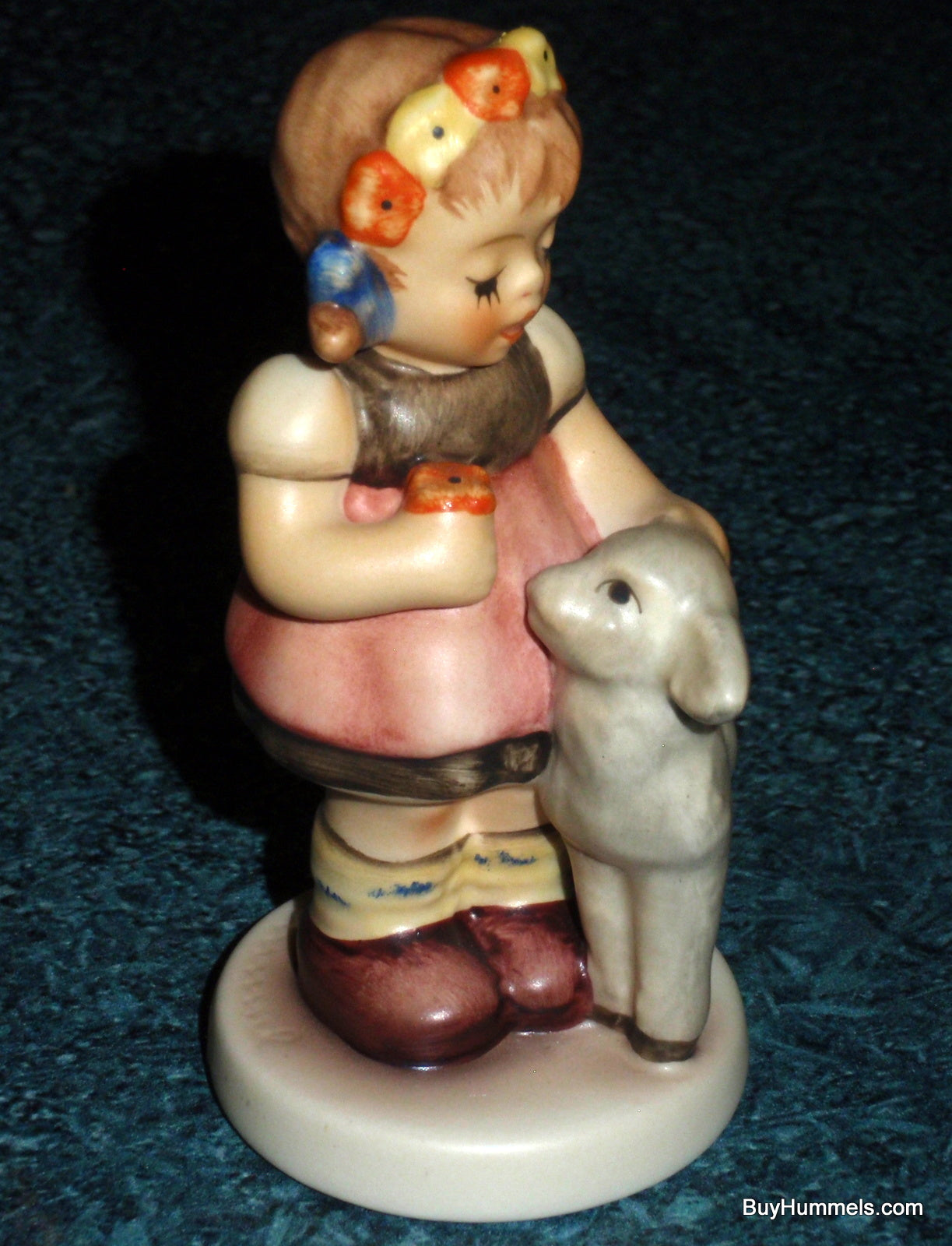 Goebel Hummel Figurine "Springtime Friends" #2230 - Girl With Flower And Baby Lamb!
