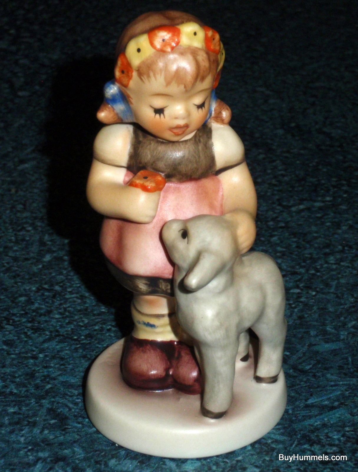 Goebel Hummel Figurine "Springtime Friends" #2230 - Girl With Flower And Baby Lamb!