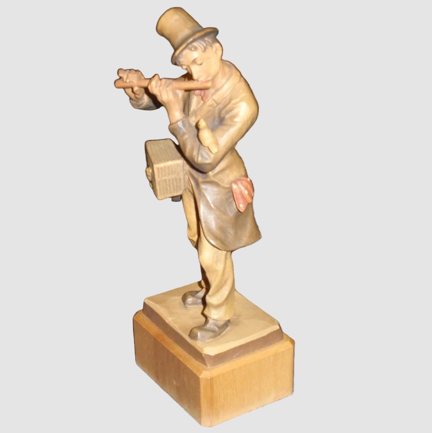 "Man Flutist" ANRI Woodcarving Figurine #52220/13 - Musician (7")