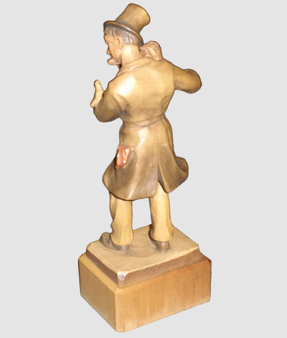 "Man Flutist" ANRI Woodcarving Figurine #52220/13 - Musician (7")