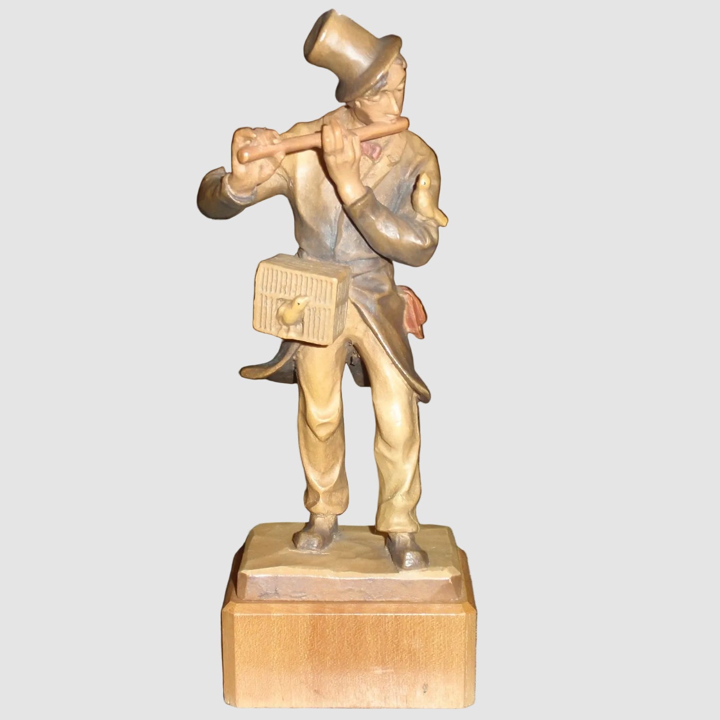 "Man Flutist" ANRI Woodcarving Figurine #52220/13 - Musician (7")