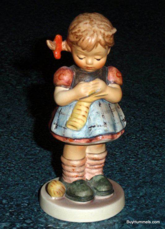 "A Stitch In Time" Goebel Hummel Knitting Figurine #255/4/0 TMK7 - Little Girl Knitting - CUTE GIFT!