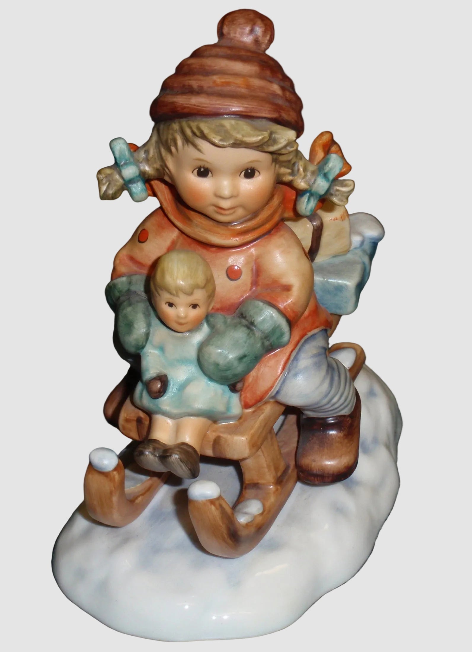 Goebel Hummel Christmas Delivery 2014/I Girl with Sled Figurine Helmut Fischer
