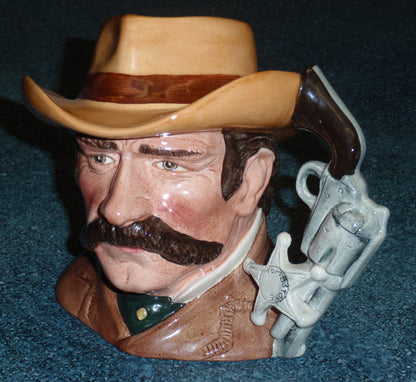 Royal Doulton "Wyatt Earp" Character Jug – D6711 (Wild West Collection)