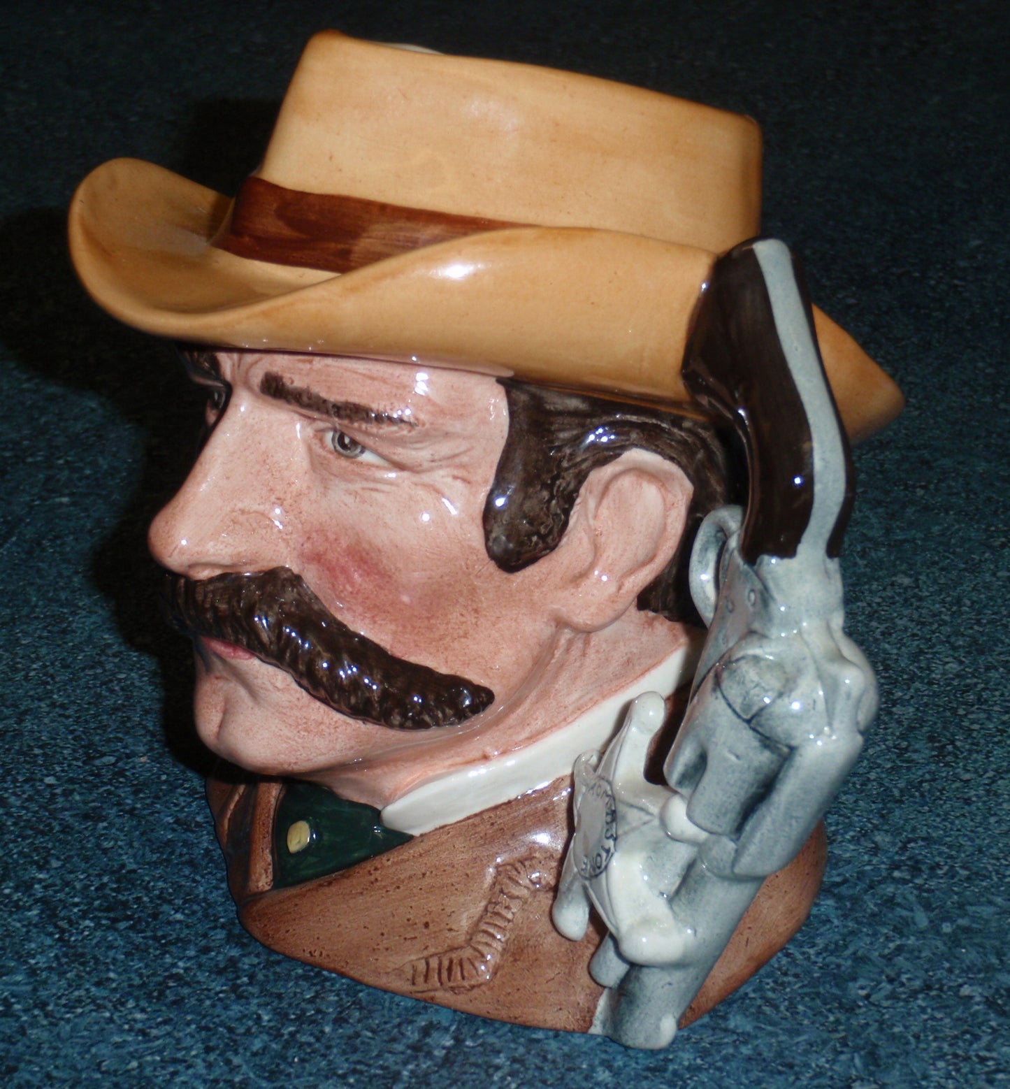 Royal Doulton "Wyatt Earp" Character Jug – D6711 (Wild West Collection)