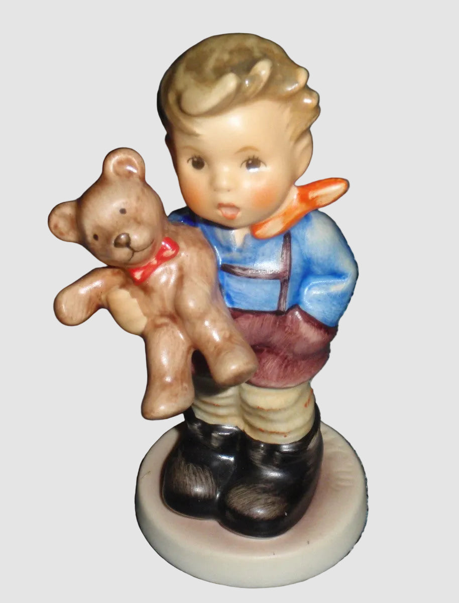 "Christmas Gift" Goebel Hummel Figurine #2074/A - Boy With Teddy Bear (3.5")