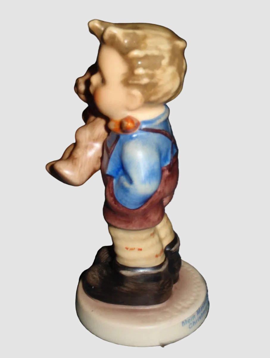 "Christmas Gift" Goebel Hummel Figurine #2074/A - Boy With Teddy Bear (3.5")