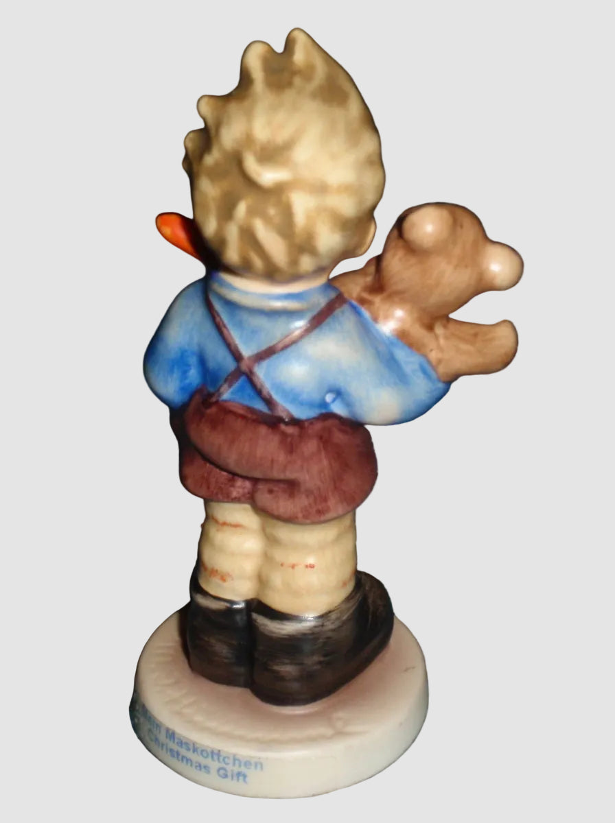 "Christmas Gift" Goebel Hummel Figurine #2074/A - Boy With Teddy Bear (3.5")