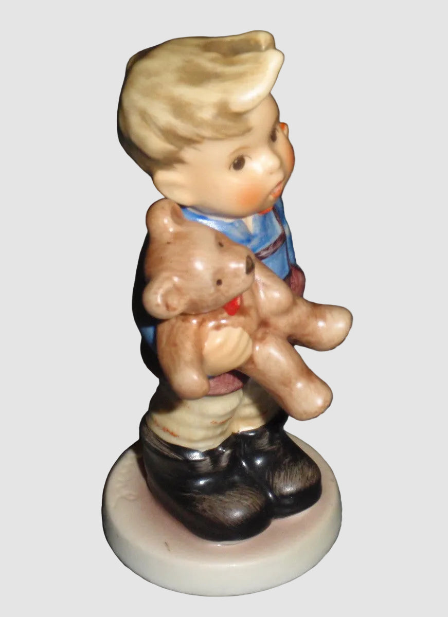 "Christmas Gift" Goebel Hummel Figurine #2074/A - Boy With Teddy Bear (3.5")