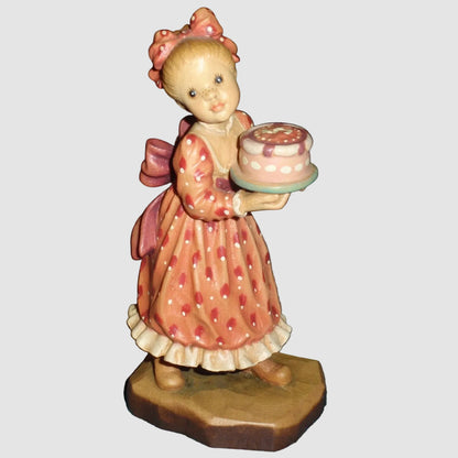 "Make A Wish" ANRI Sarah Kay Woodcarving Figurine #655101 - Birthday Set (4.5")