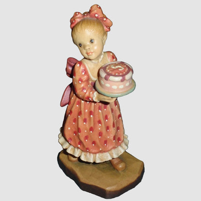 "Make A Wish" ANRI Sarah Kay Woodcarving Figurine #655101 - Birthday Set (4.5")