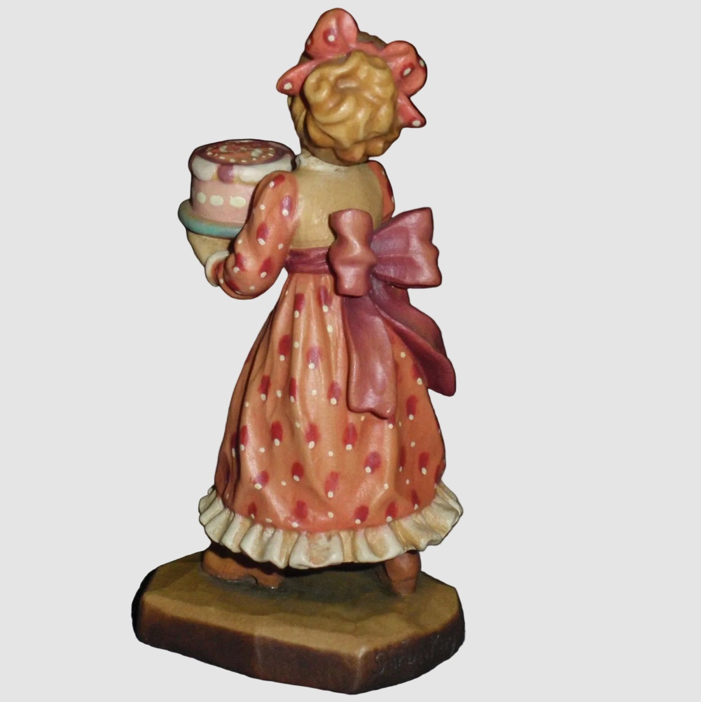 "Make A Wish" ANRI Sarah Kay Woodcarving Figurine #655101 - Birthday Set (4.5")