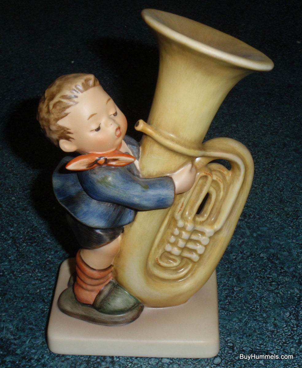 "The Tuba Player" Goebel Hummel Figurine #437 - Little Boy With BIG Tuba!