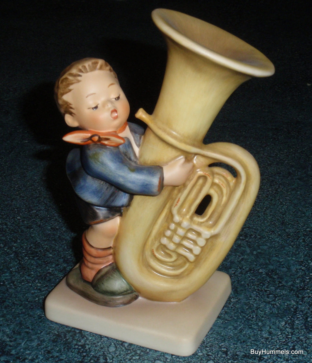 "The Tuba Player" Goebel Hummel Figurine #437 - Little Boy With BIG Tuba!