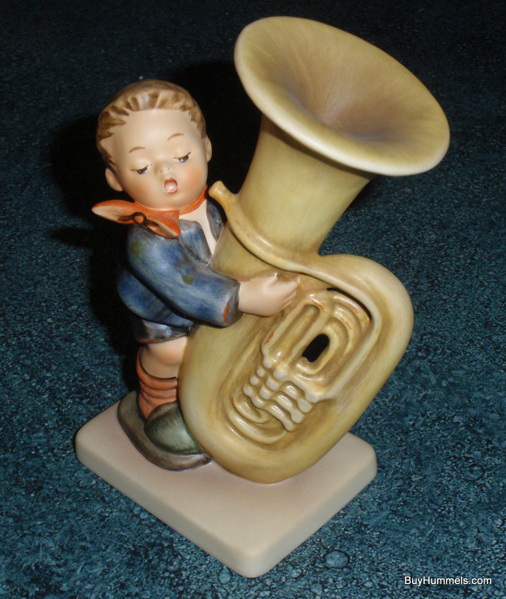 "The Tuba Player" Goebel Hummel Figurine #437 - Little Boy With BIG Tuba!