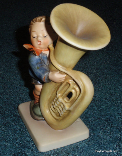 "The Tuba Player" Goebel Hummel Figurine #437 - Little Boy With BIG Tuba!