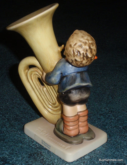 "The Tuba Player" Goebel Hummel Figurine #437 - Little Boy With BIG Tuba!