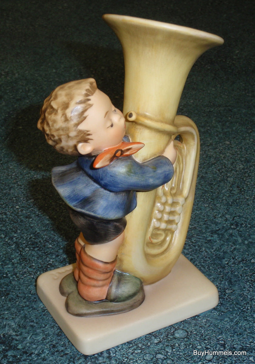 "The Tuba Player" Goebel Hummel Figurine #437 - Little Boy With BIG Tuba!