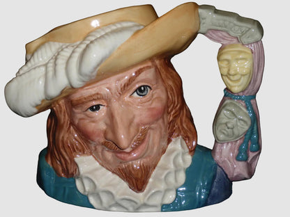 Royal Doulton Scaramouche Character Jug D6814 Colourway Large Italian Comedy Masks Vintage England