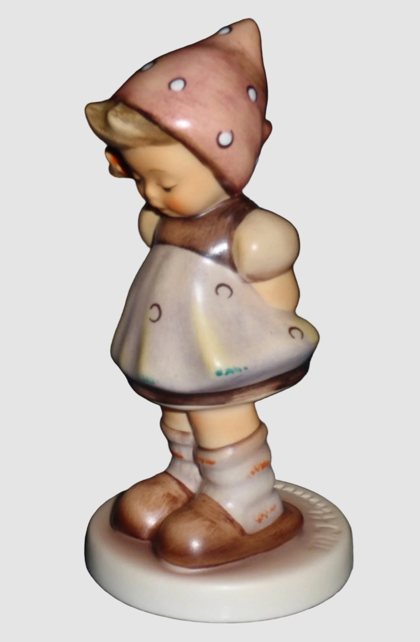 Goebel Hummel Pretty Please Figurine 489 Girl Flower Behind Back Vintage