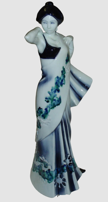 "Eastern Grace" Royal Doulton Figurine HN3683 - Rare Blue Flambe (12.25")
