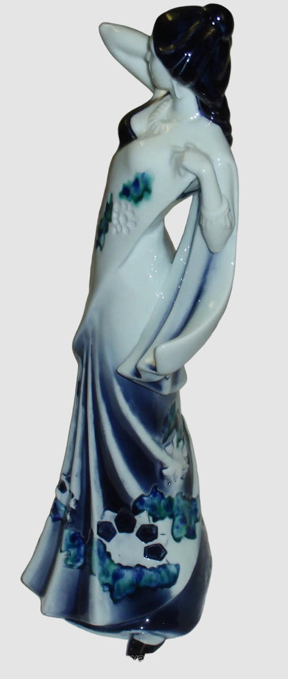 "Eastern Grace" Royal Doulton Figurine HN3683 - Rare Blue Flambe (12.25")