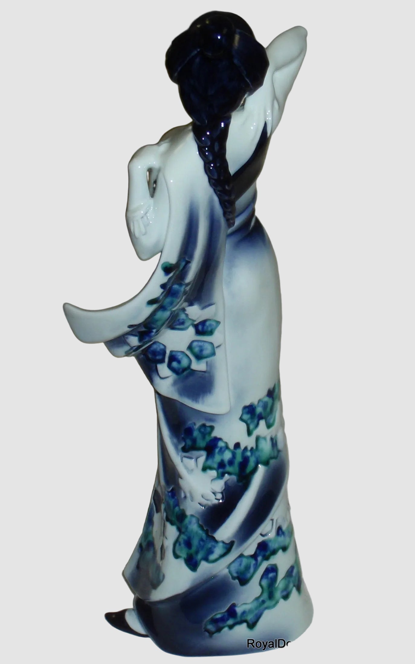 "Eastern Grace" Royal Doulton Figurine HN3683 - Rare Blue Flambe (12.25")