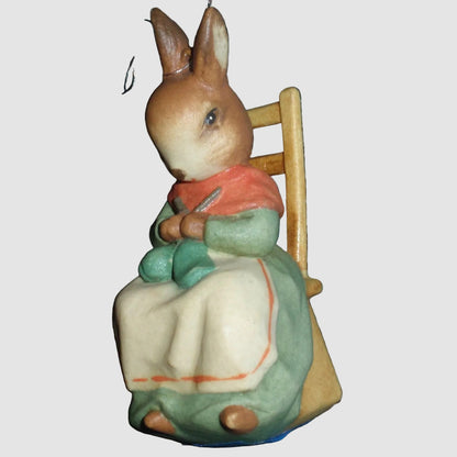 "Mrs. Rabbit" Toriart ANRI Beatrix Potter Christmas Ornament #12294 (3")