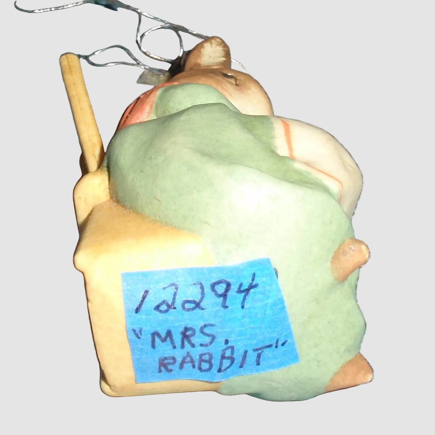 "Mrs. Rabbit" Toriart ANRI Beatrix Potter Christmas Ornament #12294 (3")