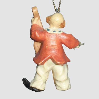 "Clown Playing Cello" Toriart ANRI Miniature Christmas Ornament #15100 (1.75")