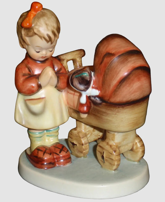 "Doll Mother" Goebel Hummel Praying Figurine #67 - Little Girl With Doll In Baby Carriage!